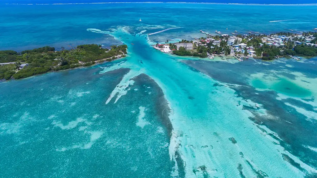 La segunda barrera de coral más grande del mundo, con el Gran Agujero Azul como su formación submarina más famosa para el buceo.