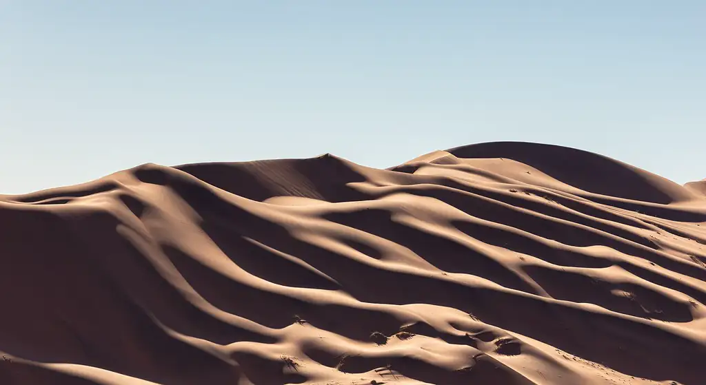 Algunas de las dunas de arena más altas del mundo, en el desierto del Namib, con la icónica llanura de arcilla seca de Deadvlei rodeada de árboles muertos centenarios.